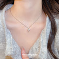 Silver Tone Three Pearl Cluster Pendant Necklace Decorative Jewelry view 3
