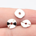 9.5x9.5x1.3mm 0.32g Multicolor Zinc Alloy Wavy Irregular Round Disc Spacer Beads for DIY Jewelry Making