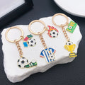 Trophy Shoe or Jersey Soccer Theme Keychains with Metal Hardware view 2
