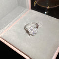 Silver Crystal Drop Ear Clip Pearl Flower Clip Open Ring view 8