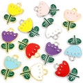 Polished Gold Silver Flower Alloy Charms in 12 Styles view 5