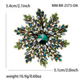 Leaf Burst Snowflake Brooch Large Center Stone Four Styles view 9
