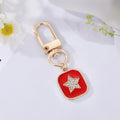 Gold Tone Crystal Heart and Star Medallion Clip Keychains view 11
