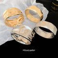 Double Loop Wave Cuff In Gold Or Silver Tone With Gallery Mix view 1