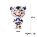 Gold Tone Rhinestone Enamel Standing Tiger Brooch Four Colors view 5