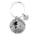 Round Cow Couple Keychain With Heart Message Tag and Attached Hardware view 5