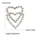 Open Heart Trio Brooch In Metal With Three Crystal-Lined Open Hearts view 7