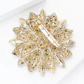 Crystal Sunflower Brooch in Gold or Silver Tone for Jackets and Scarves view 4