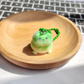 Flocked Plush Frog Keychains Ring or Bead Chain 2 Styles view 2