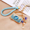 Sky-Blue Braided-Jeweled-Perfume-Purse