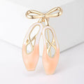 Gold Bow Ballet Slippers Brooch Enamel Four Colors view 7