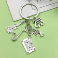 Guitar, Piano and Music Note Charm Keychains Featuring Red Piano Across 25 Variations view 12