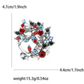 Crystal Leaf Wreath Brooch in Two Color Arrangements view 4