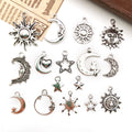 Silver-Tone Sun and Moon Metal Charms with 17 Listed Options view 2