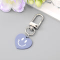 Colorful Heart Smiley Face Clip Keychains in Four Colors view 3