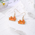 Cute Enamel Crab Drop Earrings Gold Hooks 4 Styles view 6