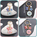 Twenty Colorful Floral Mother Theme Metal Keychain Designs view 4