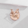 Four Leaf Clover Openwork Crystal Metal Brooch Pin view 4