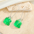 Silver Tone Resin Animal Long Wire Drop Earrings in Six Designs view 6