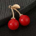 Resin Cherry Charm Pendant With Gold-Tone Leaf Solid And Glitter Colors view 11