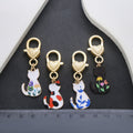 Four-Style Printed Cat and Heart Lobster Clasp Charm Assortment view 2