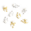 Faux Pearl Reindeer Pendant Charms in Gold and Silver Tone view 5