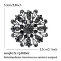 Crystal Sunburst Brooch in Four Color Arrangements view 9