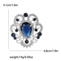 Small Baroque Teardrop Brooch Filigree Rhinestone Four Color view 7