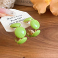 Glossy Oval Hoop Earrings in Four Colors Statement Jewelry Design view 9