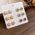 Colorful Star Stud Earrings Available as Singles or Twelve Piece Set view 7