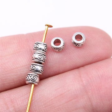 Tiny Scroll Pattern Spacer Beads in Three Metal Finishes