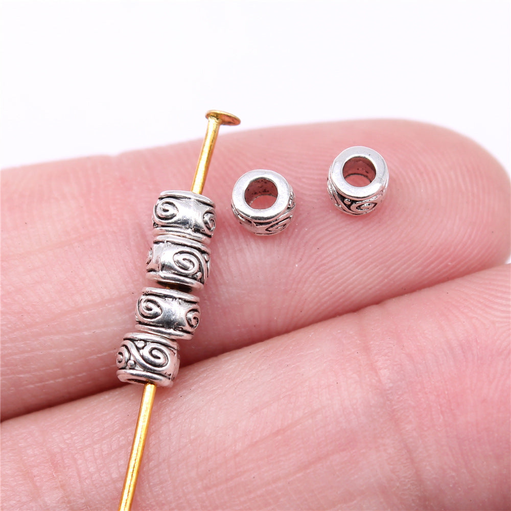 4x4x3mm 0.16g Multicolor Zinc Alloy Rondelle Spacer Beads for Bracelet Necklace DIY Jewelry Making