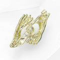 Sculpted Hands Holding Pearl Brooch for Jackets Scarves and Coats view 3