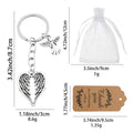 Silver Heart Wings Angel Charm Alloy Keychain Chain view 2