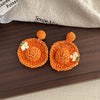 Orange Woven Hats