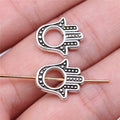 Hamsa Hand Openwork Beads in Three Antique Metal Finishes view 7