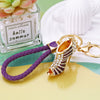 Deep-Purple-Strap Purple Striped-Heel