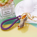 Jeweled Striped High Heel Keychains in Four Pictured Colors view 3