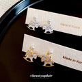 Rocking Horse Pearl Stud Earrings - 2 Styles Polished Decorative Design view 4