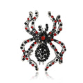 Rhinestone Spider Brooch Green Black or Red Black Metal Pin Brooch view 5