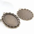 Scalloped Oval Metal Pendant Trays in Five Finish Options view 7