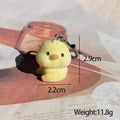 Flocked Mini Animal Figure Keychains Clips 6 Styles view 6