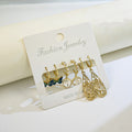 Gold Mixed Blue Butterfly Six Pair Earring Card Set view 4