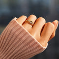 Intertwined Wave Band Ring In Polished Gold And Silver Tones view 3