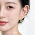 Gold Tone Multicolor Dreamcatcher Star Tassel Stud Earrings view 2