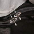 Fan Teardrop and Green Disc Chinese Style Earrings view 6