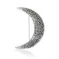Crystal Crescent Moon Brooch in Four Color Finishes view 5
