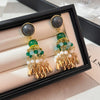 Green Bead Tassels
