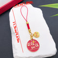 Six-Message Red Lucky Exam Blessing Phone Strap Charm Collection view 9