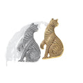 Gold Tone Cat Two Designs Metal Brooch Pin 3.3 x 6.2 cm view 5